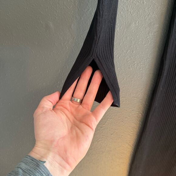 ASOS Ribbed V-Neck Long Sleeve Maxi Dress Size 10 - Picture 4 of 7